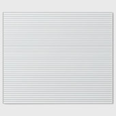 白モダンとグレーのストライプパターン ラッピングペーパー (フラット)