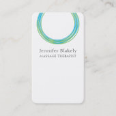 白モダンとティール(緑がかった色)アポイントメントカード 予約カード (正面)