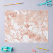 白モダンとバラの金ゴールド大理石パターン 薄葉紙 (クラフト)