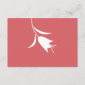 白モダンとワインのチューリップ結婚の エンクロージャーカード (裏面)