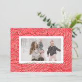 白モダンと赤のドードルクリスマスフレームの写真 シーズンカード (スタンド正面)