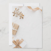 白モダンと金ゴールドのクリスマスパーティー 招待状 (裏面)