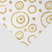 白モダンと金ゴールドのグリッター手描き円 薄葉紙 (詳細)