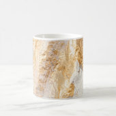 白モダンと金ゴールドのブ色彩の鮮やかラシの背景 コーヒーマグカップ (中央)