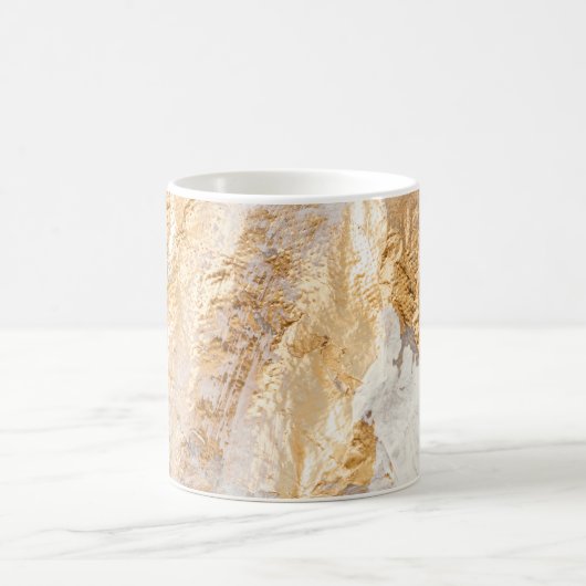 白モダンと金ゴールドのブ色彩の鮮やかラシの背景 コーヒーマグカップ (中央)