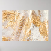 白モダンと金ゴールドのブ色彩の鮮やかラシの背景 ポスター (正面)