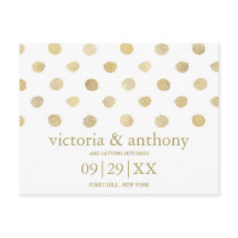 白モダンと金ゴールドの水玉模様の日付の保存