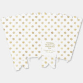 白モダンと金ゴールドの水玉模様結婚 フェイバーボックス (見開き)