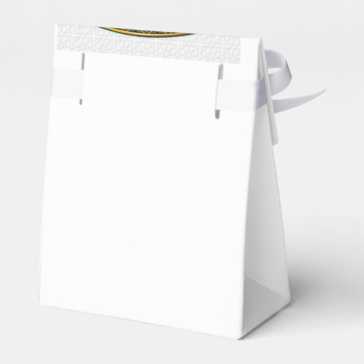 白モダンと金ゴールドイスラーム結婚ズ フェイバーボックス (裏面サイド)