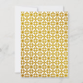 白モダンと金ゴールドイスラーム結婚ズ 招待状 (裏面)