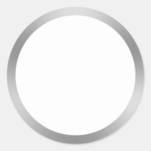 白モダンと銀のルッ縁どク ラウンドシール (正面)