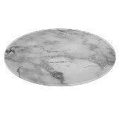 白モダンと銀の大理石模様 カッティングボード (角)