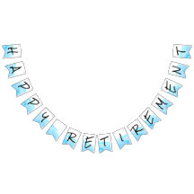 白モダンと青の水色ハッピーリタイア