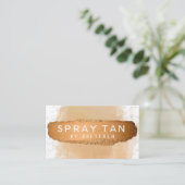 白モダンと青銅の移動式スプレータン 名刺 (スタンド正面)