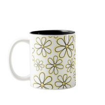 白モダンと黄色の大きなチョークデイジー