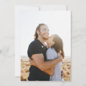 白モダンと黒のシンプル写真結婚 招待状 (裏面)