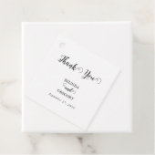 白モダンと黒のスクリプトカップルの写真結婚 フェイバータグ (インサイチュ)