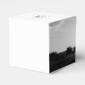 白モダンと黒のスクリプトカップルの写真結婚 フェイバーボックス (裏面サイド)