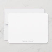 白モダンと黒のスクリプト日付の保存 招待状 (裏面)