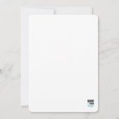 白モダンと黒のスクリプト セーブザデート (裏面)