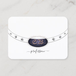 白モダンと黒のバラ金ゴールドモノグラムダイヤモンド 名刺