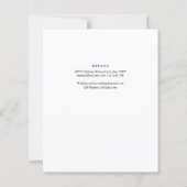 白モダンと黒のフォト結婚式招待状QR (裏面)