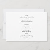 白モダンと黒のフォト結婚式招待状QR 招待状 (裏面)