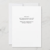 白モダンと黒のフォト結婚式招待状QR 招待状 (裏面)