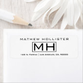 白モダンと黒のプロフェッショナル ラベル (インサイチュ)