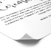 白モダンと黒の差し込み式の標識 ポスター (角)