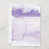 白モダンと黒の水彩茶パーティー紫 招待状 (裏面)