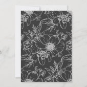 白モダンと黒の習字 招待状 (裏面)