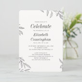 白モダンと黒の葉記念碑 招待状 (スタンド正面)