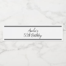 白モダンと黒の誕生日パーティー