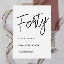 白モダンと黒40歳の誕生日パーティー