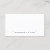 白モダンに3行の細い線がある名刺 名刺 (裏面)