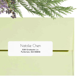 白モダンのエレガントフォント ラベル