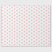 白モダンのシンプルクリスマスツリー ラッピングペーパー (フラット)