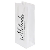 白モダンのブパーソナライズされたライデメイド提案 ワインギフトバッグ (正面アングル)