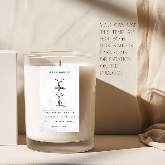 白モダンのラ素朴ベル 長方形シール