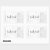 白モダンのラ素朴ベル 長方形シール (シート)