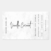 白モダンのラ素朴ベル 長方形シール (正面)