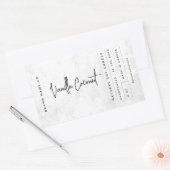 白モダンのラ素朴ベル 長方形シール (封筒)