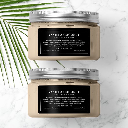 白モダンの縁ど編集可能な色の成分 ラベル