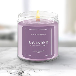 白モダンの縁ど編集可能カラー製品ラベル スクエアシール