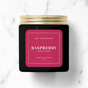 白モダンの縁ど編集可能カラー製品ラベル スクエアシール