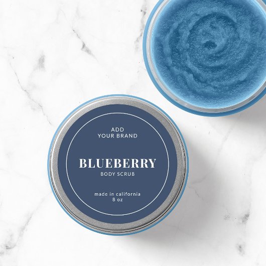 白モダンの縁ど編集可能カラー製品ラベル ラウンドシール