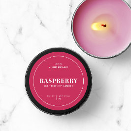 白モダンの縁ど編集可能カラー製品ラベル ラウンドシール