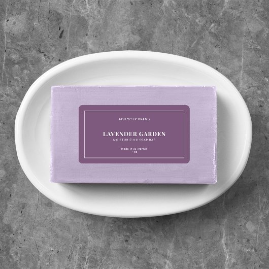 白モダンの縁ど編集可能カラー製品ラベル ラベル