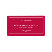 白モダンの縁ど編集可能カラー製品ラベル ラベル (正面)